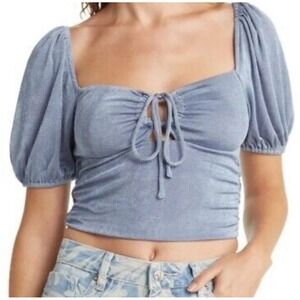 Sophie Rue Slinky‎ Blue Crop Top